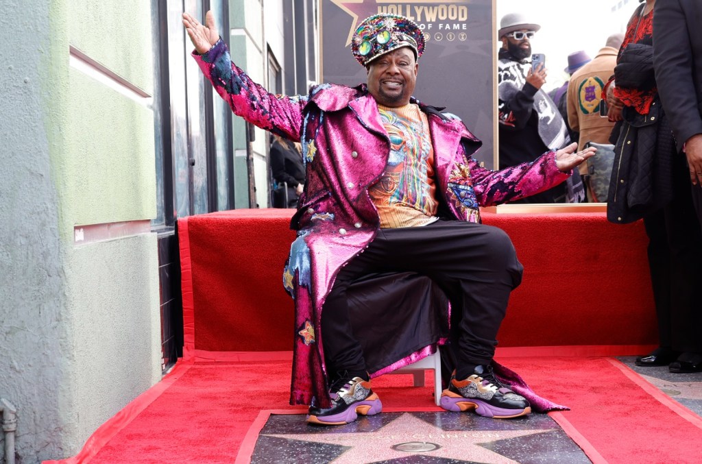 George Clinton Pilots The Mothership On The Hollywood Walk Of