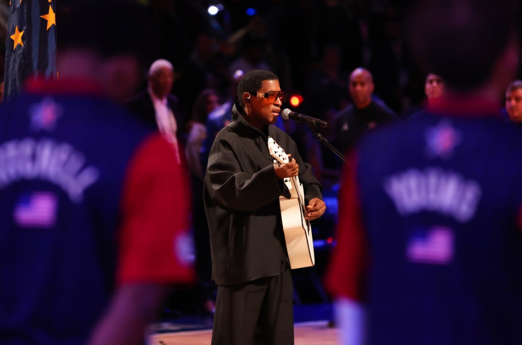 Babyface Performs The National Anthem At The 2024 Nba All Star