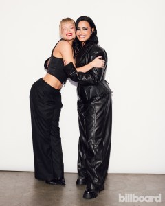 Luísa Sonza and Demi Lovato photographed on March 6, 2024 at the YouTube Theater at Hollywood Park in Los Angeles, CA.