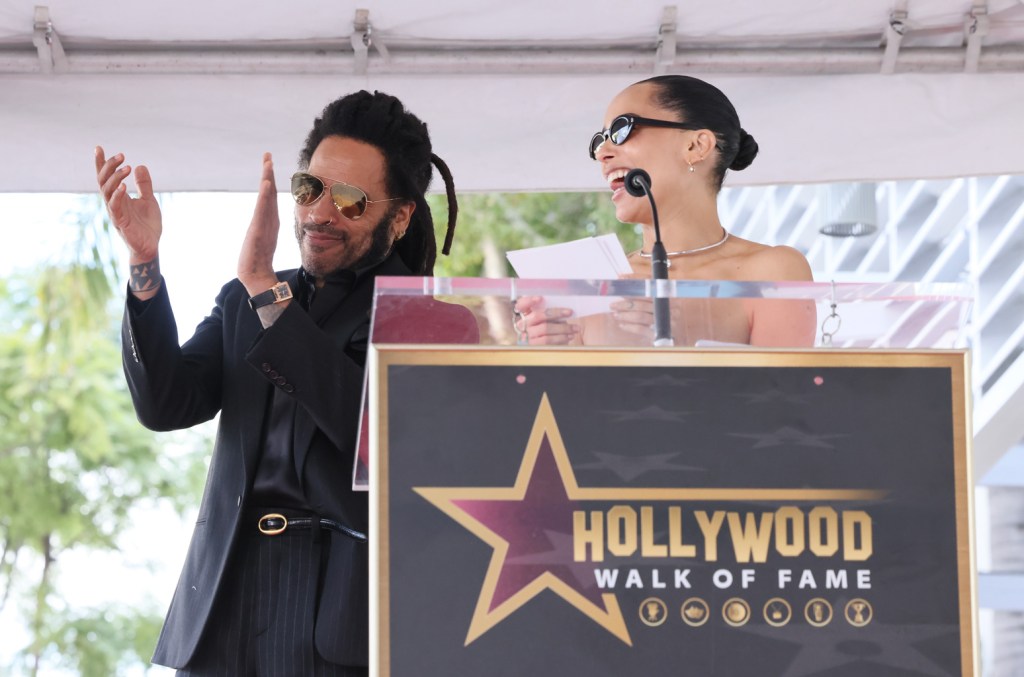 Zoe Kravitz Roasts 'cool Dad' Lenny Kravitz At Hollywood Walk