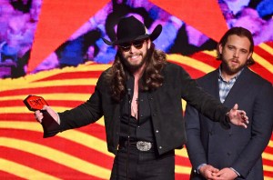 Warren Zeiders wins Breakthrough Male Video of the Year for “Pretty Little Poison” onstage at the 2024 CMT Music Awards held at the Moody Center on April 7, 2024 in Austin, Texas.