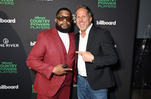 Willy "Prophet” Stiggers and Jon Loba at the Billboard Country Power Players held at Gilley's on May 14, 2024 in Dallas, Texas.