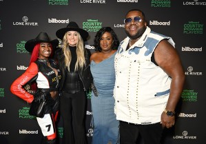 Reyna Roberts, Lainey Wilson, Tanya Trotter and Michael Trotter Jr. at the Billboard Country Power Players held at Gilley's on May 14, 2024 in Dallas, Texas.