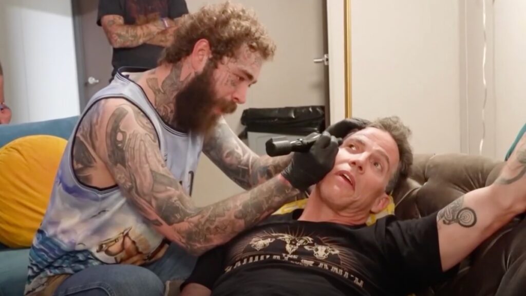 Post Malone Actually Tattooed A Penis On Steve O's Face At