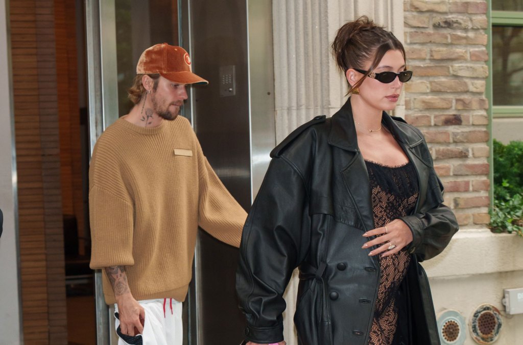Hailey Bieber Shows Off Her Baby Bump In A Lace