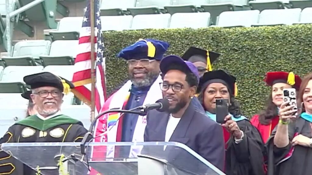 See Kendrick Lamar Give Surprise Commencement Speech At Compton College