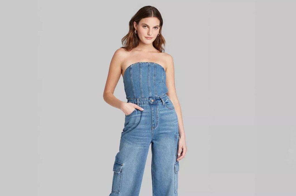Target's Popular Denim Jumpsuit Is The #1 Most Shared Item