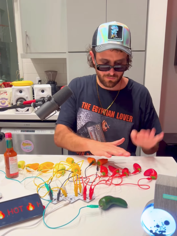 Watch Roy Lacroix Use Peppers As Instruments To Perform A