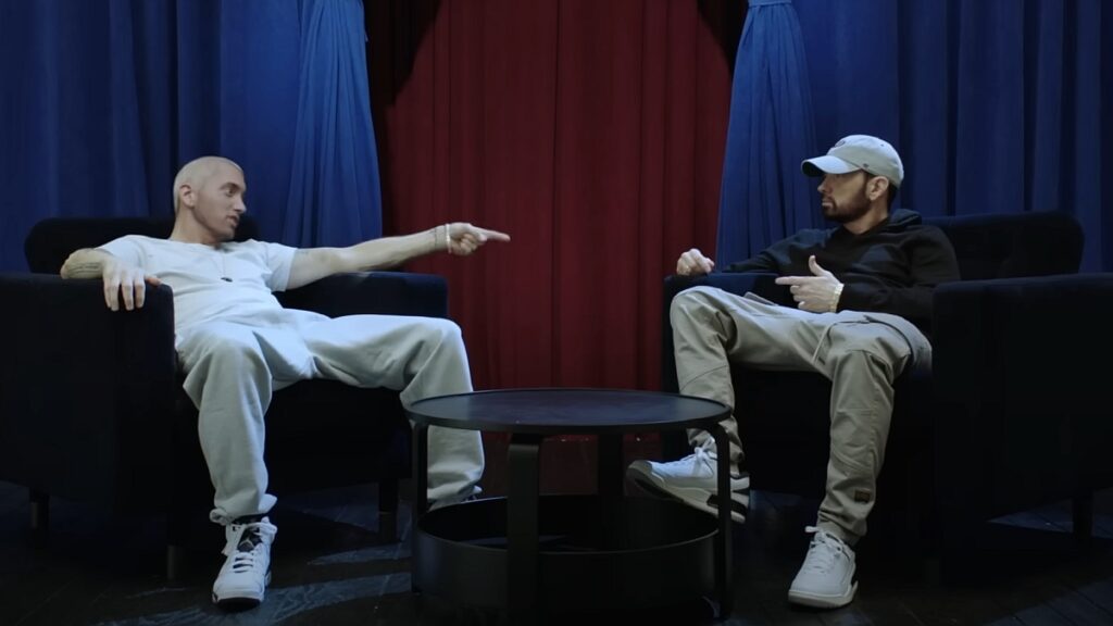 Eminem Confronts Slim Shady In Surreal Interview: Watch