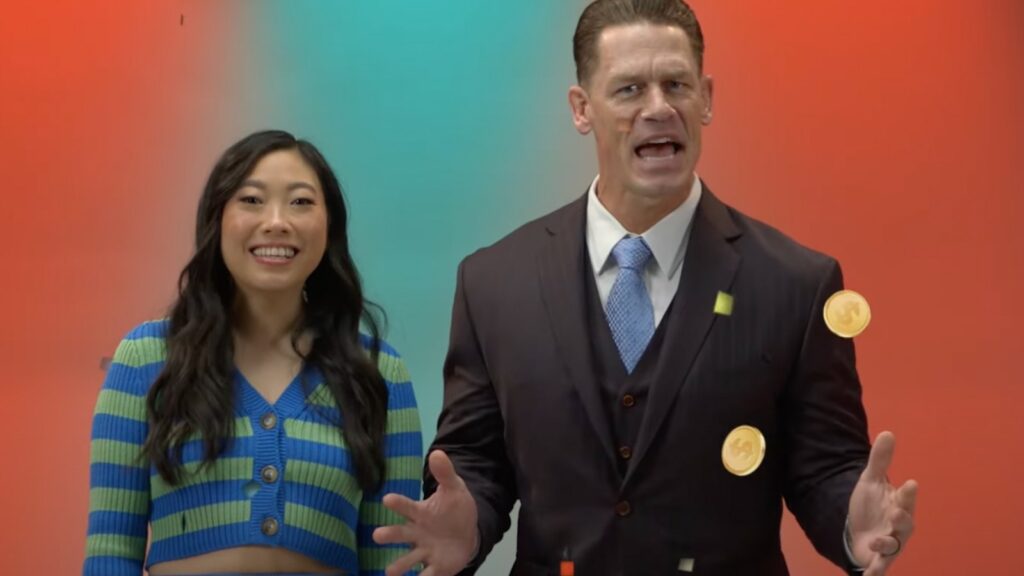 John Cena And Awkwafina Navigate A Clearance Themed Lottery In