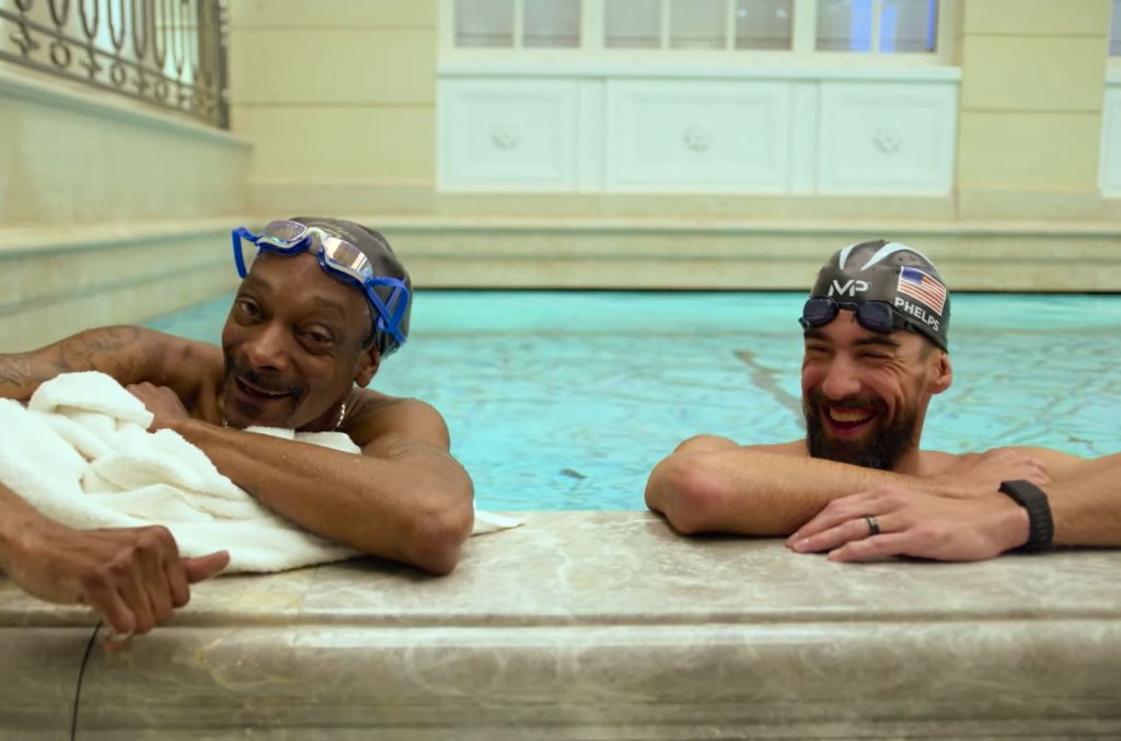 Snoop Dogg Shows Off His Swimming Skills With Michael Phelps