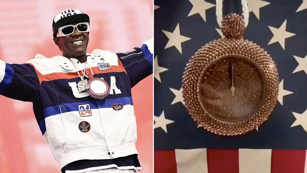 Flavor Flav Unveils Custom Bronze Watch For Olympic Gymnast Jordan