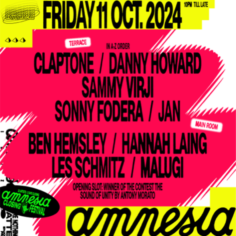 Amnesia Ibiza Announces A Two Day Festival To Close The 2024