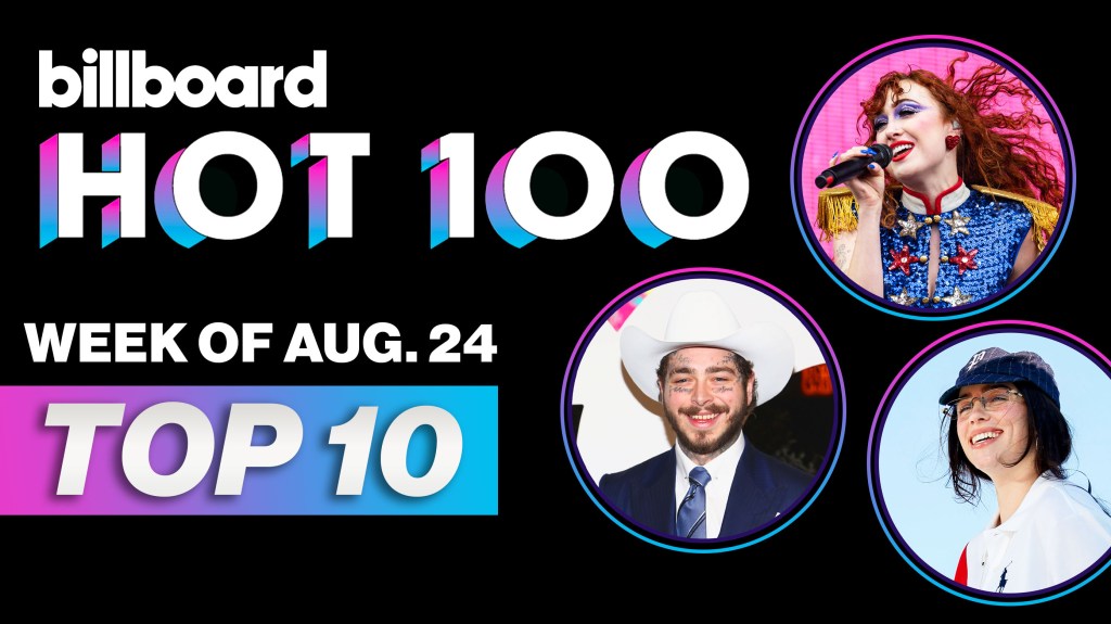 Billboard Hot 100 Top 10 Countdown For August 24, 2024