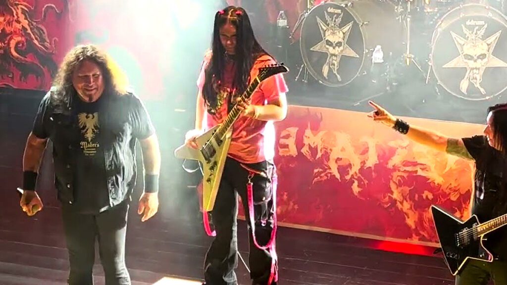 11 Year Old Guitar Sensation Maya Neelakantan Joins Testament On Stage In