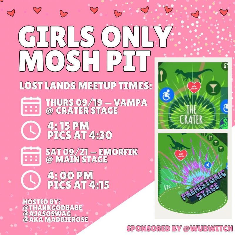 A Series Of "mosh Pits For Girls Only" It Is