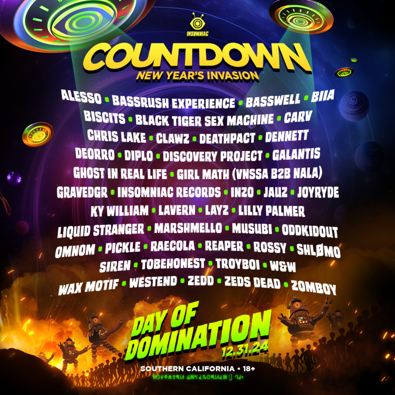 Alesso, Zedd, Zeds Dead And More Announced For Countdown Nye