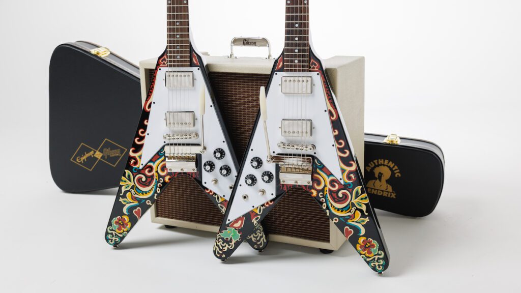 Epiphone Unveils Jimi Hendrix “love Drops” Flying V Guitar