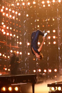 Benson Boone performs on stage during the 2024 MTV Video Music Awards at the UBS Arena on September 11, 2024 in Elmont, New York.