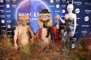 Tom Kaulitz, Heidi Klum and Leni Klum attend Heidi Klum's 23rd Annual Halloween Party presented by Butterfinger, Mattel and Prime Video at The Venue on Music Row on October 31, 2024 in New York City.