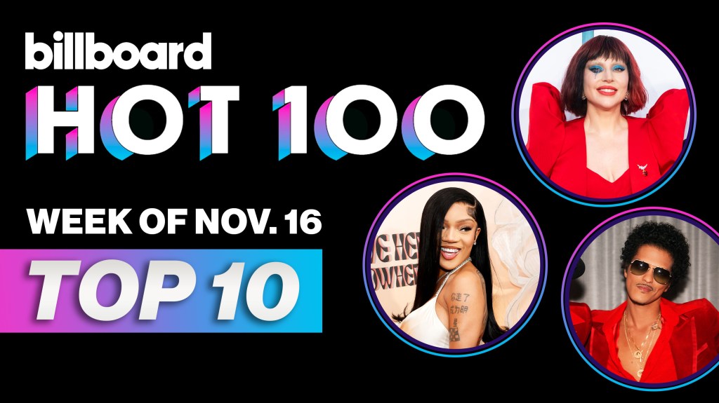 Billboard Hot 100 Top 10 Countdown For November 16, 2024