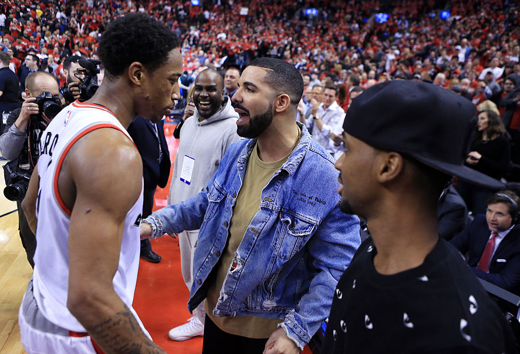 Drake Calls Demar Derozen "pu**y" At Toronto Raptors Game