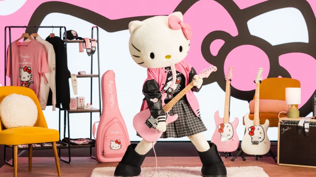 Fender Unveils Hello Kitty 50th Anniversary Stratocaster Guitar, Gear, And