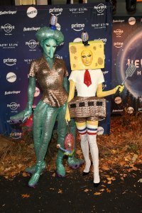 Violet Chachki and Gottmik attend Heidi Klum's 23rd Annual Halloween Party presented by Butterfinger, Mattel and Prime Video at The Venue on Music Row on October 31, 2024 in New York City.