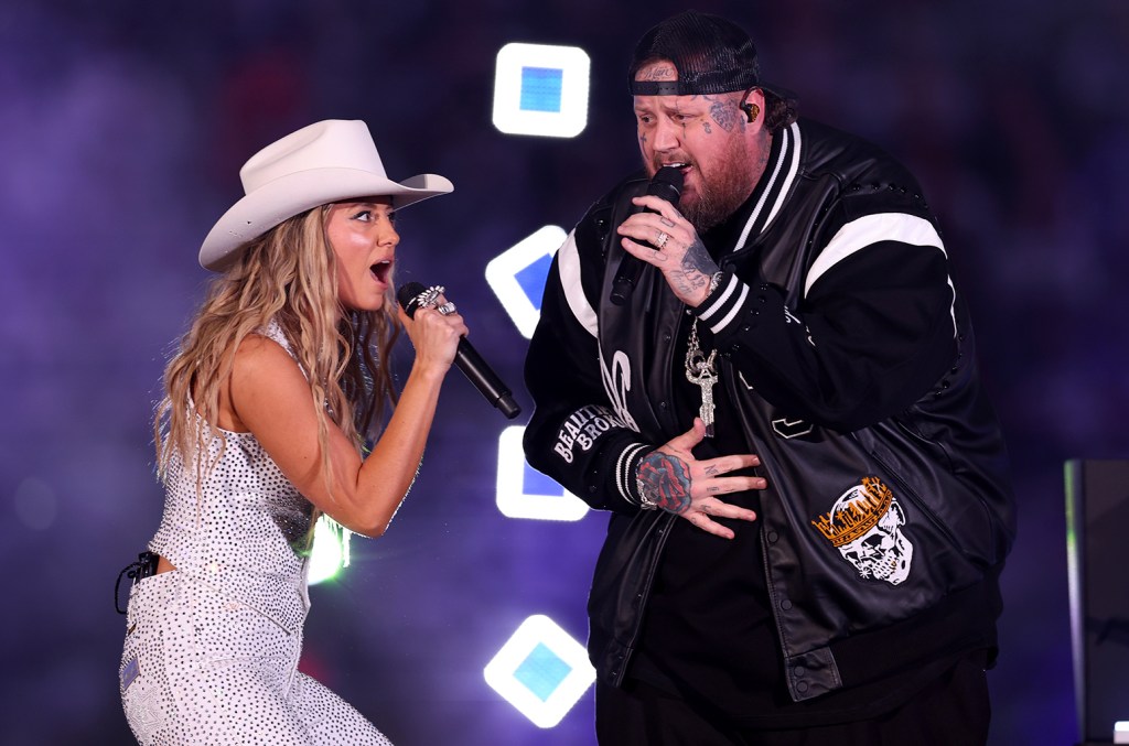 Jelly Roll Crashes Lainey Wilson's Cowboys Thanksgiving Halftime Show