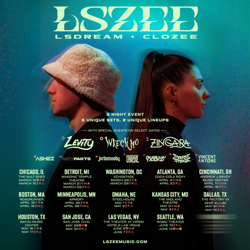 Lsdream And Clozee's Groundbreaking Lszee Headlining Tour Includes 15 Doubleheaders