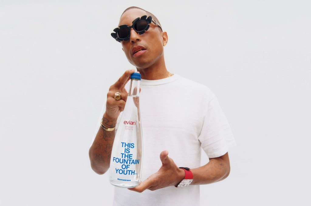 Pharrell Williams Teams Up With Evian For Limited Edition 'fountain